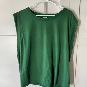 WIHOLL‎ Green Sleeveless Tank Top Tunic Shirt Women's XXL